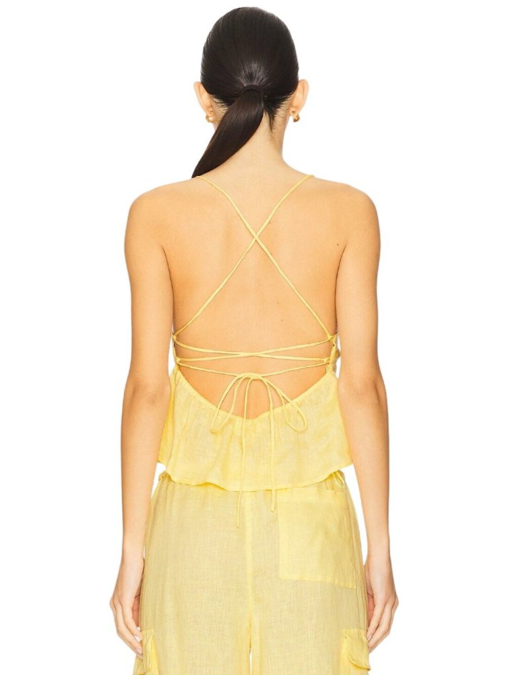 LSPACE Syros Top in Daisy X-Small New Womens Sleevless Halter Tank as-is - Picture 2 of 11